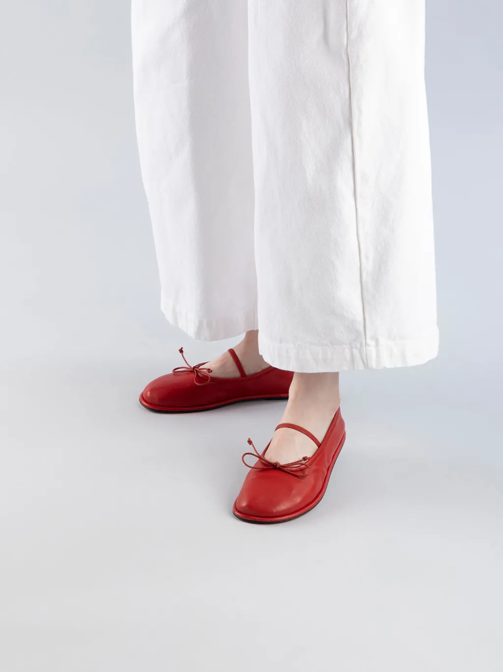 Women Officine Creative FONTAYNE 001 - Red Leather Ballerina Shoes