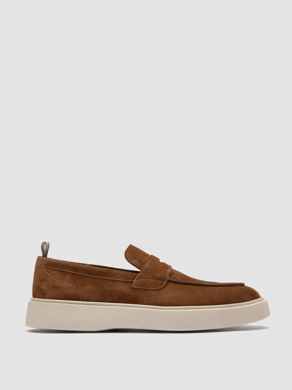 Officine Creative FRAME 001 - Brown Suede Penny Loafers