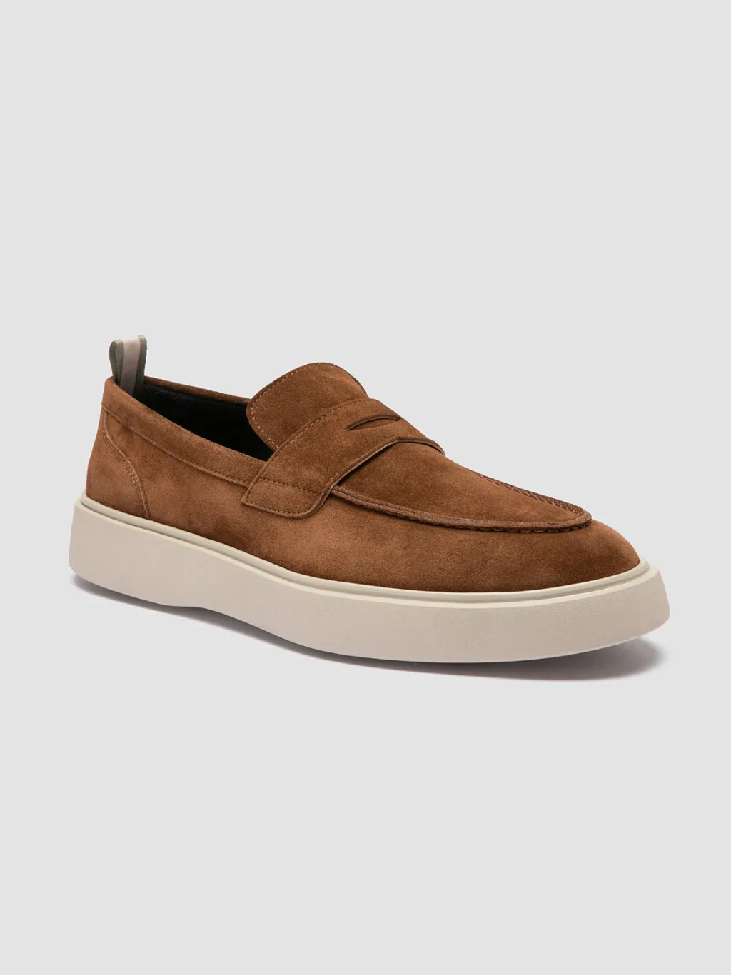 Officine Creative FRAME 001 - Brown Suede Penny Loafers