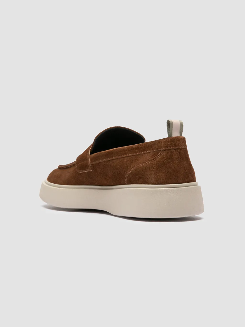Officine Creative FRAME 001 - Brown Suede Penny Loafers
