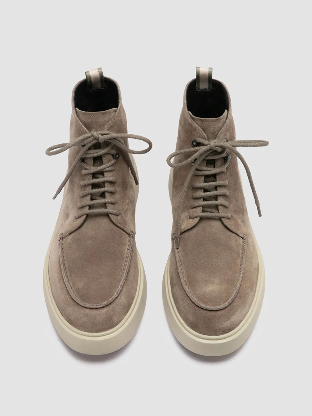 Officine Creative FRAME 004 - Taupe Suede Lace-up Boots