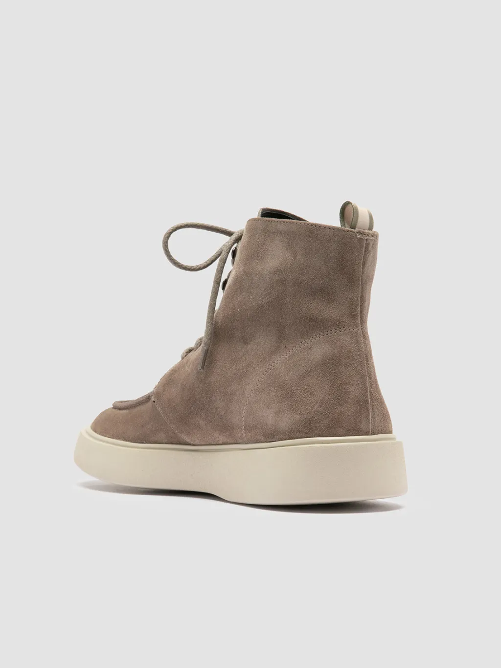 Officine Creative FRAME 004 - Taupe Suede Lace-up Boots