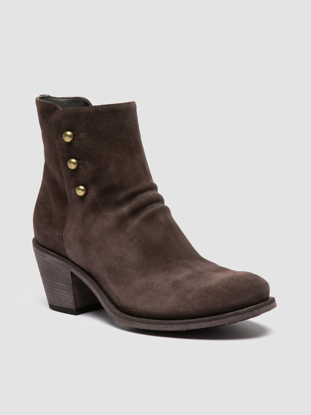 Women Officine Creative GODEAU 004 - Brown Suede Zipped Boots