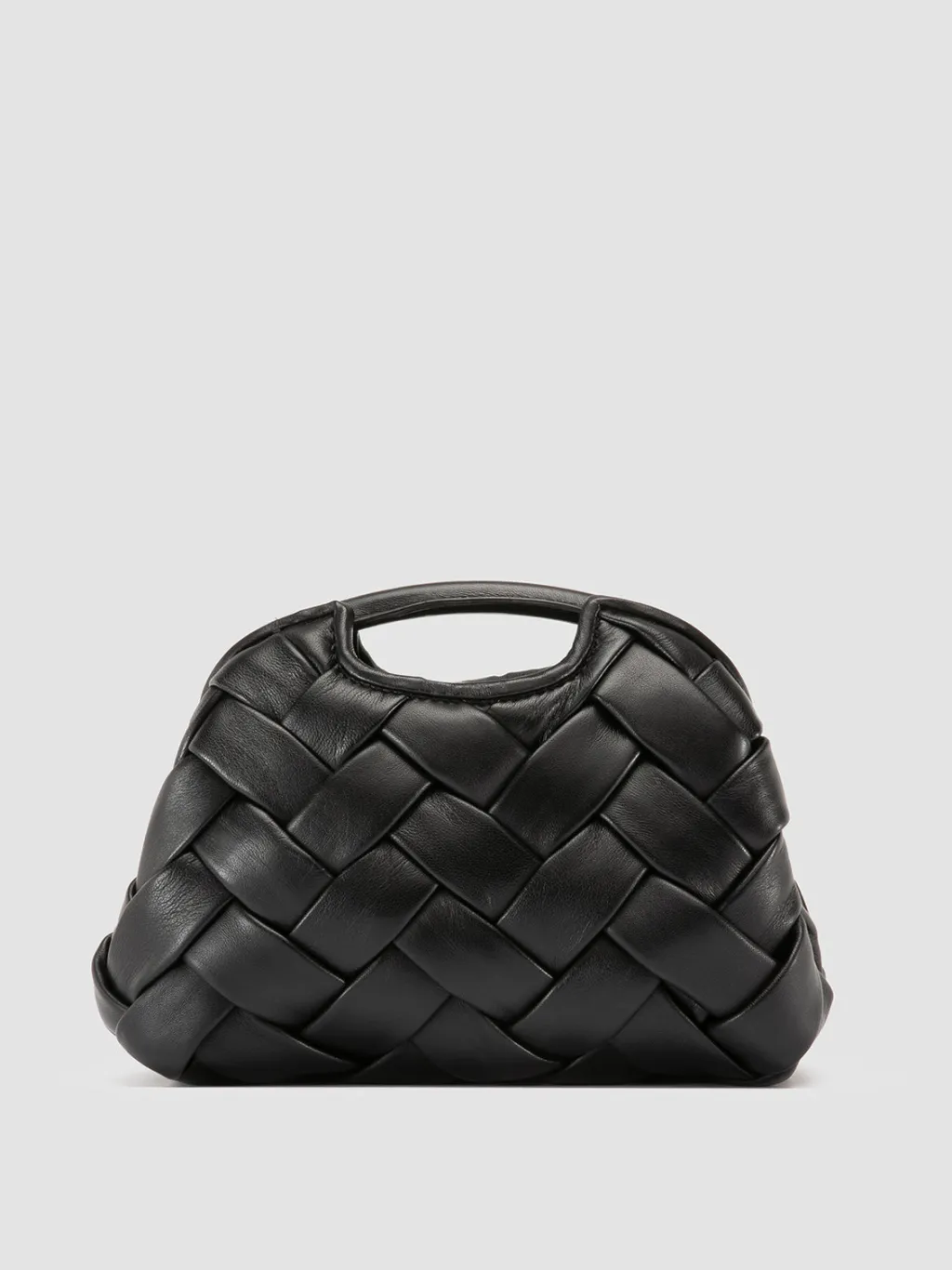 Women Officine Creative HELEN 12 Plug - Black Woven Leather Clutch Bag
