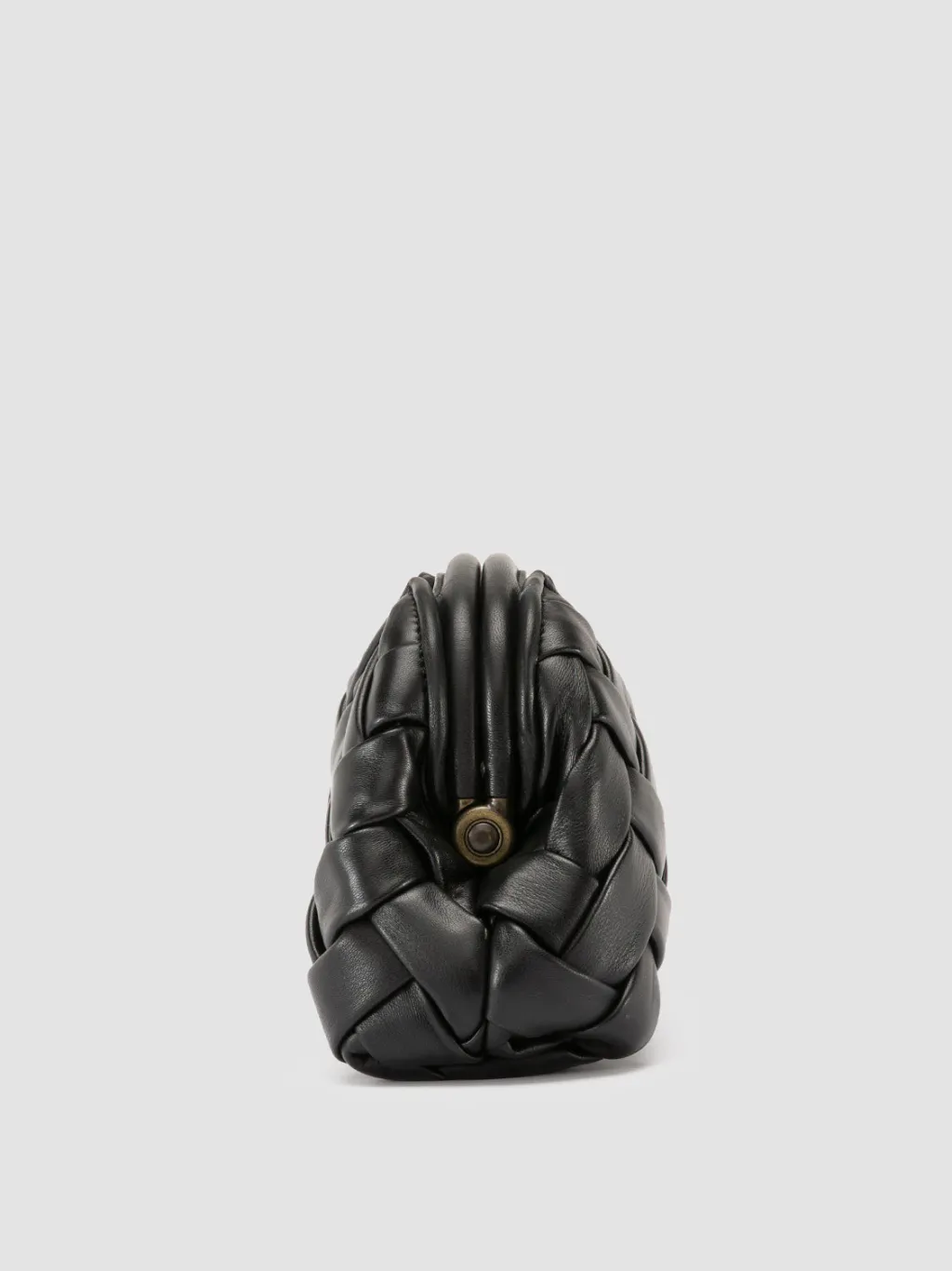 Women Officine Creative HELEN 12 Plug - Black Woven Leather Clutch Bag
