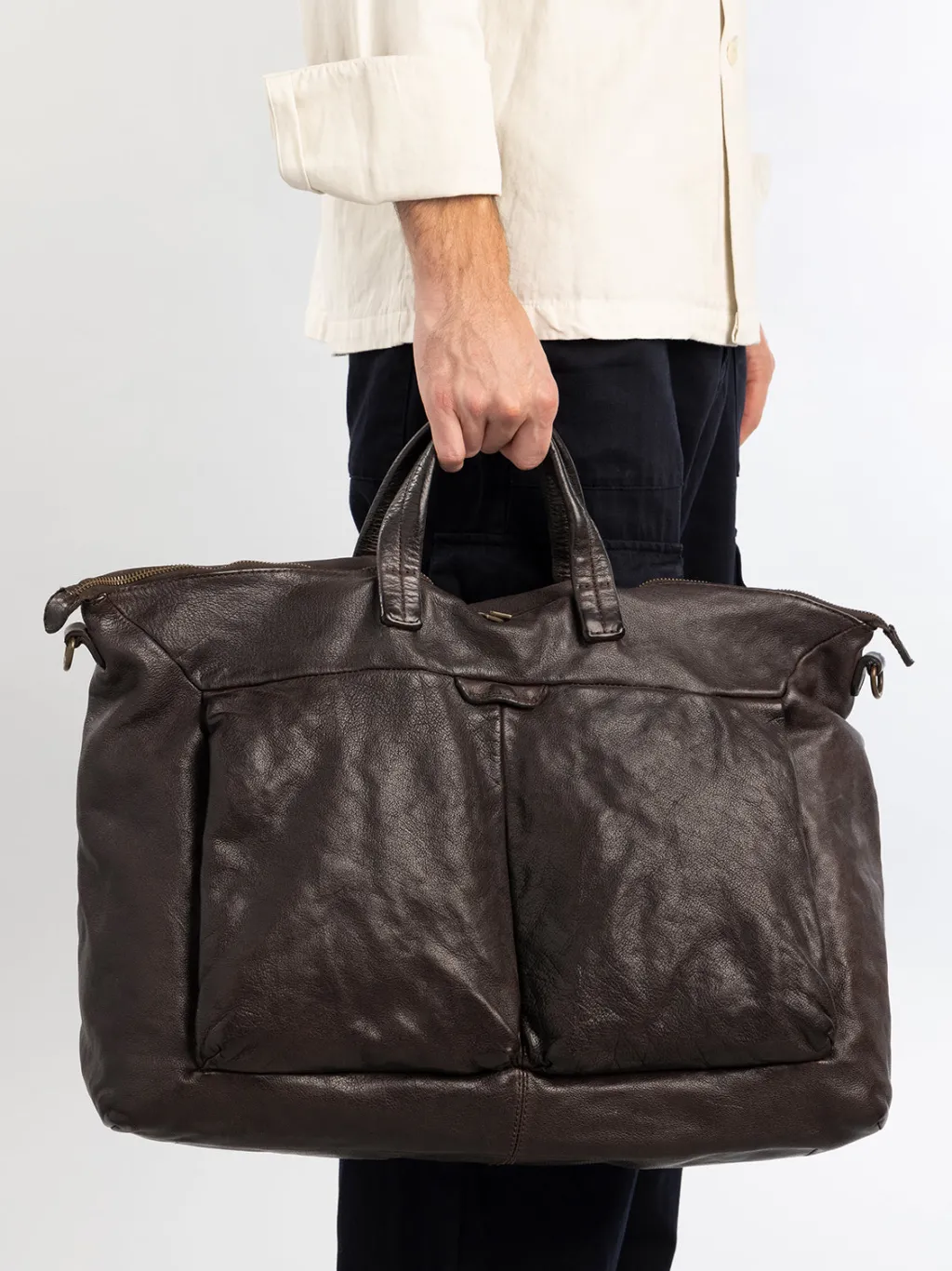 Officine Creative HELMET 044 - Blue Leather Weekender
