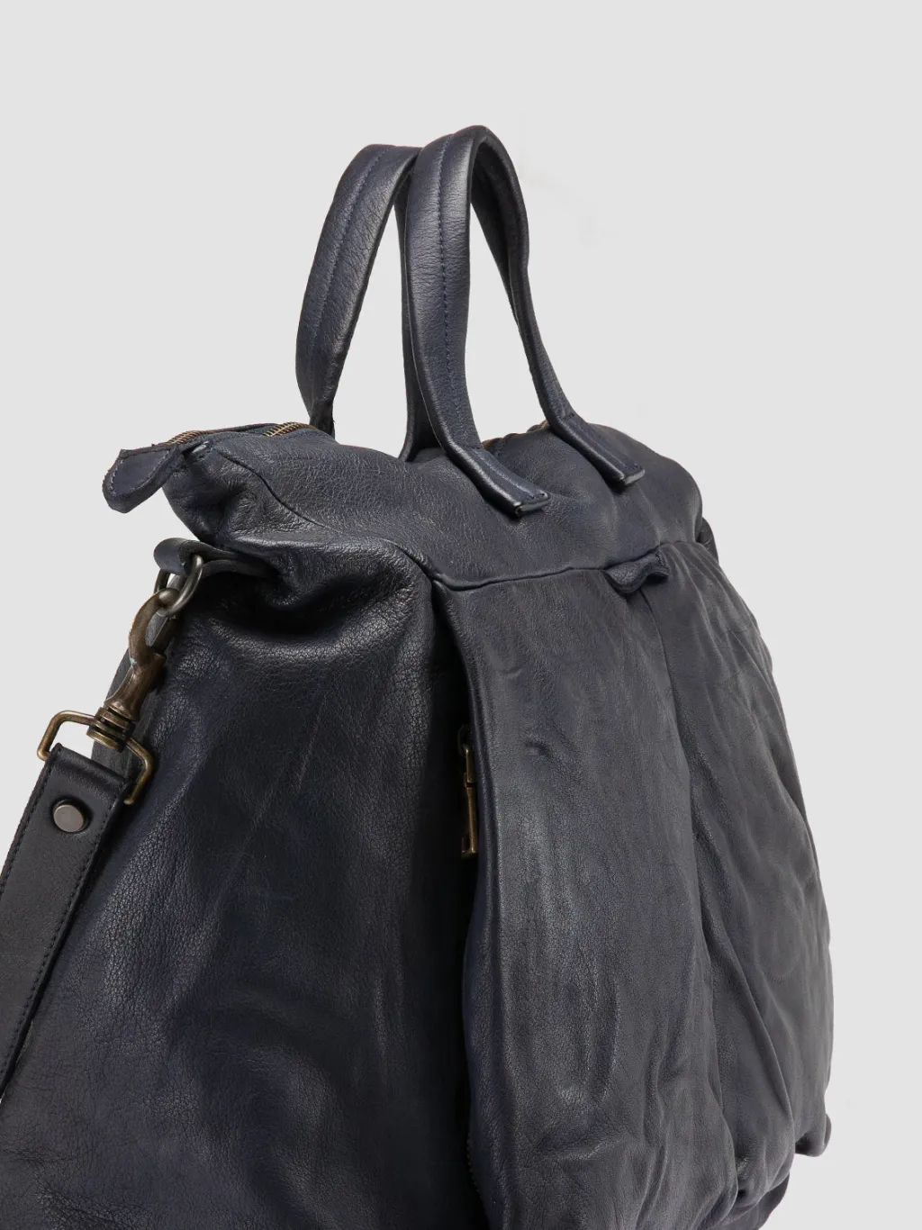 Officine Creative HELMET 044 - Blue Leather Weekender