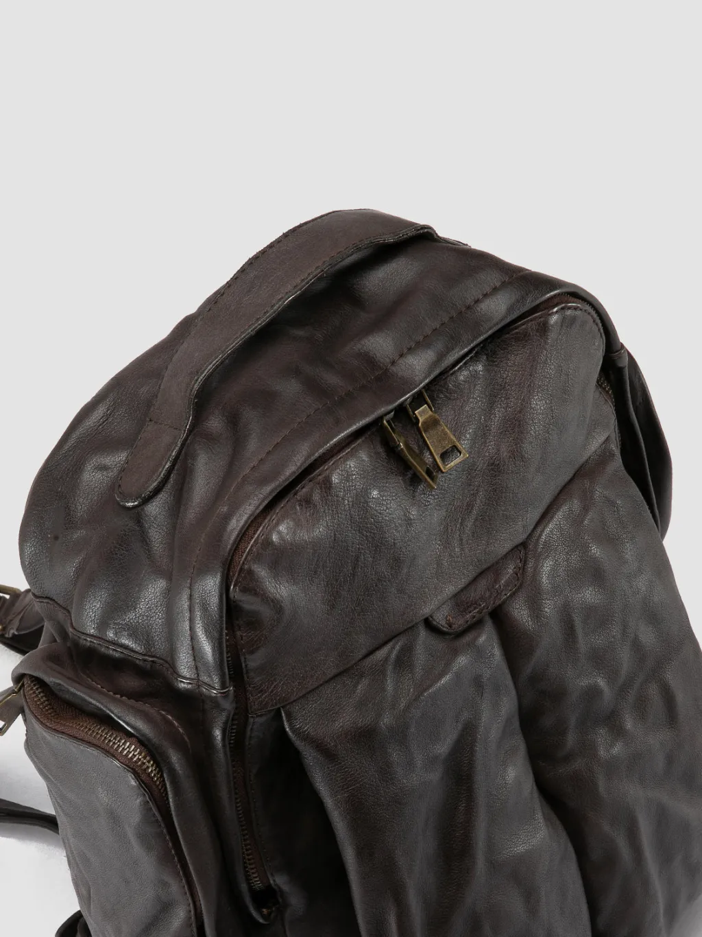 Women Officine Creative HELMET 042 - Brown Leather Backpack