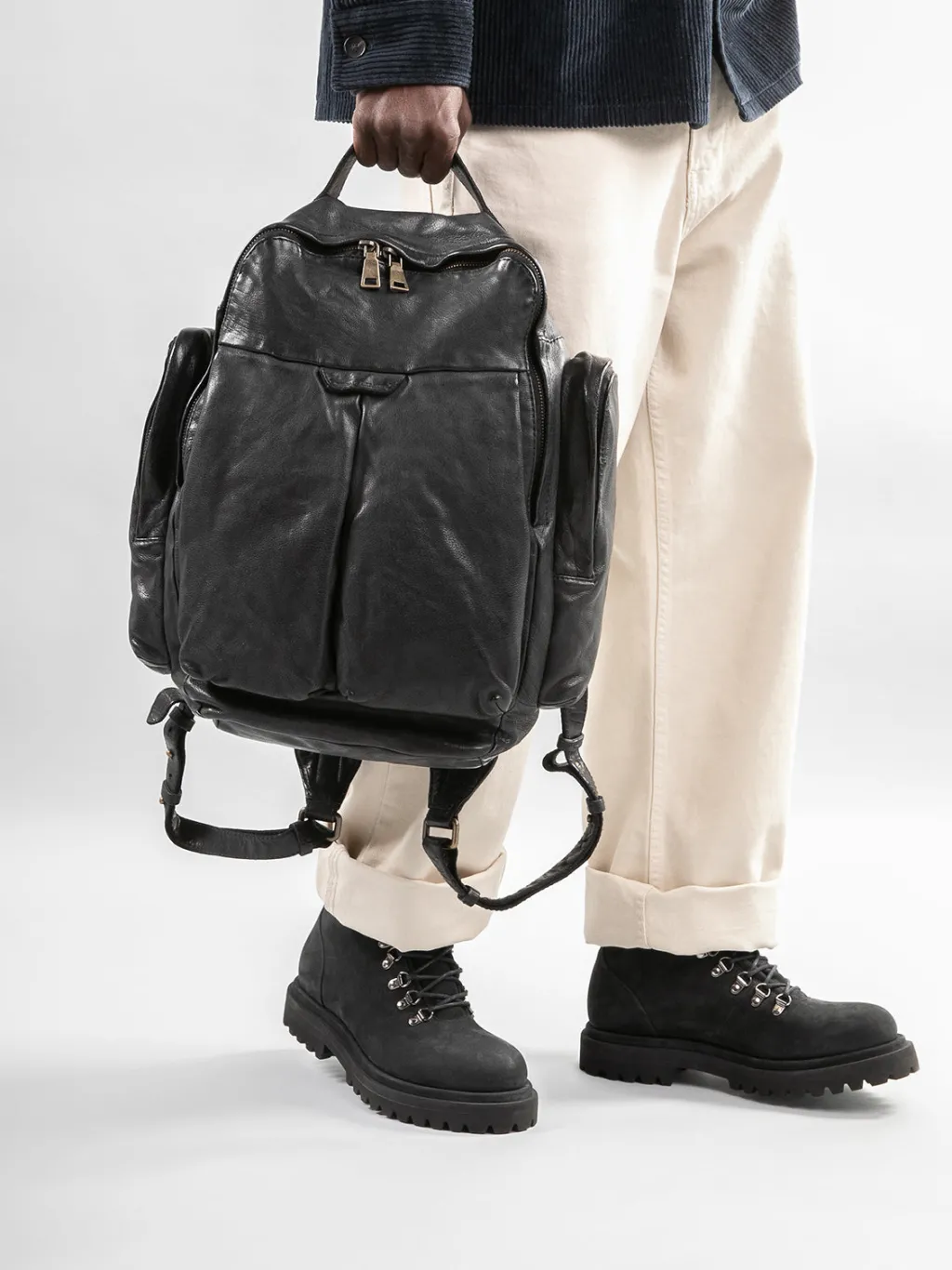 Women Officine Creative HELMET 042 - Brown Leather Backpack