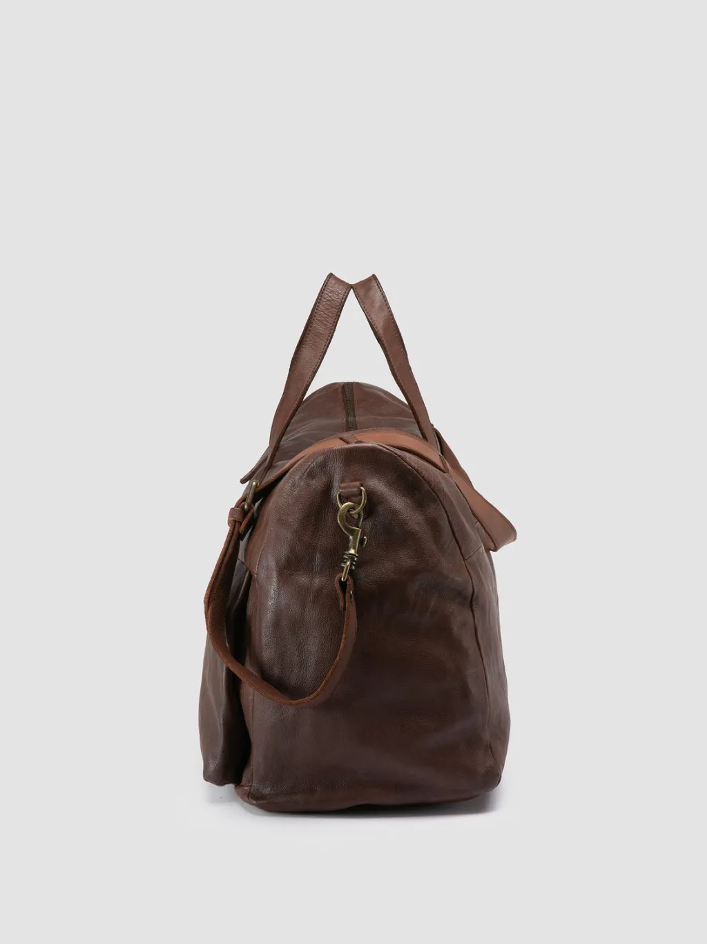 Officine Creative HELMET 043 - Brown Leather Weekend Bag