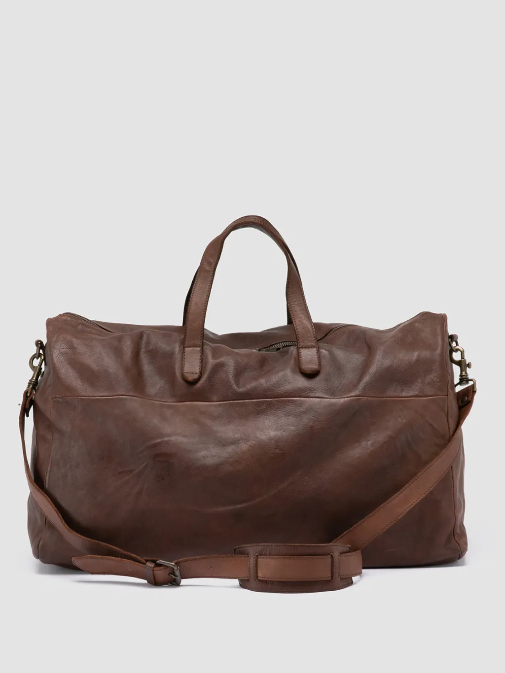 Officine Creative HELMET 043 - Brown Leather Weekend Bag