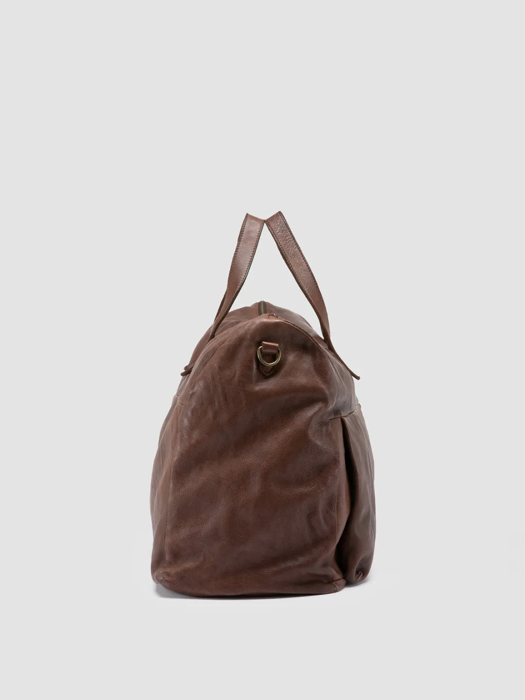 Officine Creative HELMET 043 - Brown Leather Weekend Bag