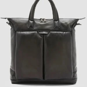 Officine Creative HELMET 32 - Green Leather Tote Bag