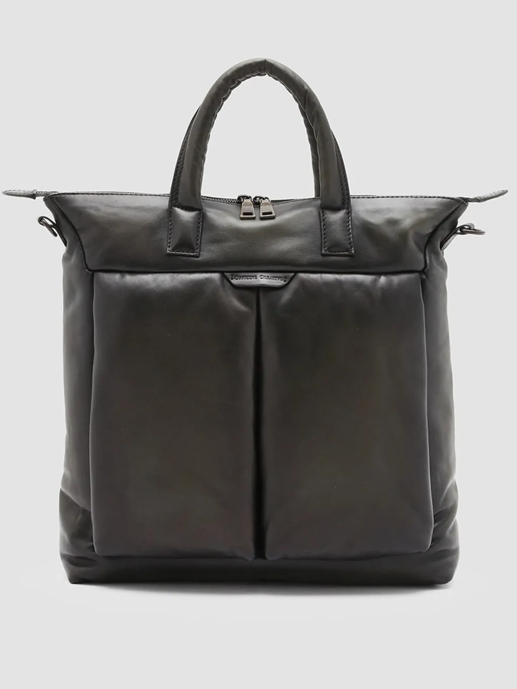 Officine Creative HELMET 32 - Green Leather Tote Bag