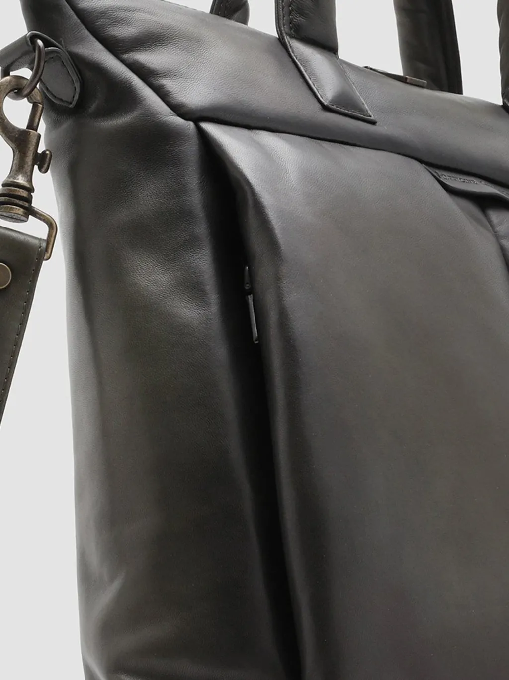 Officine Creative HELMET 32 - Green Leather Tote Bag