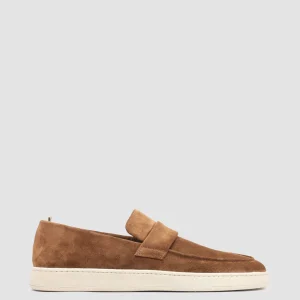 Officine Creative HERBIE 001 - Brown Suede Penny Loafers