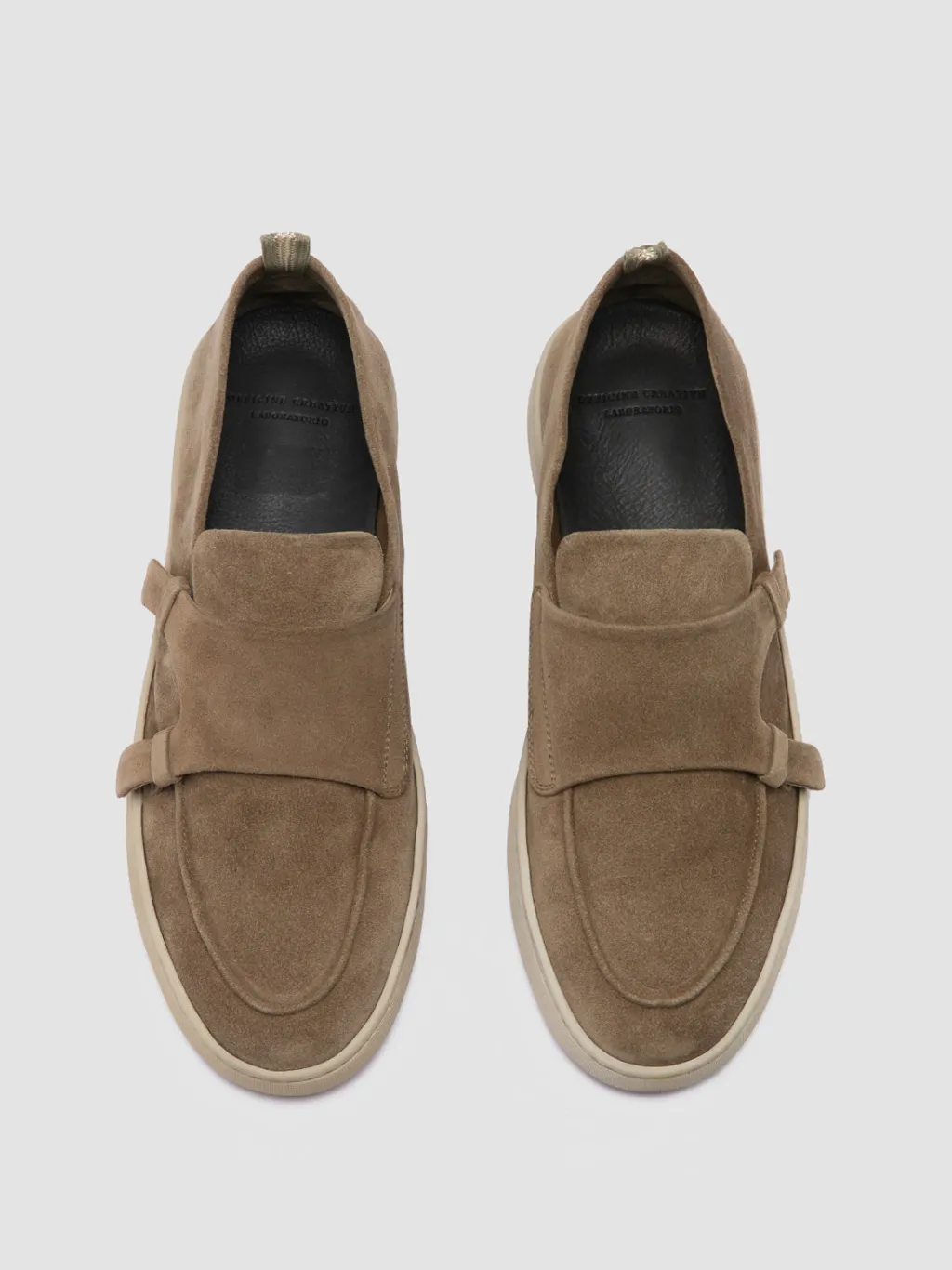 Officine Creative HERBIE 005 - Taupe Suede Low Top Sneakers