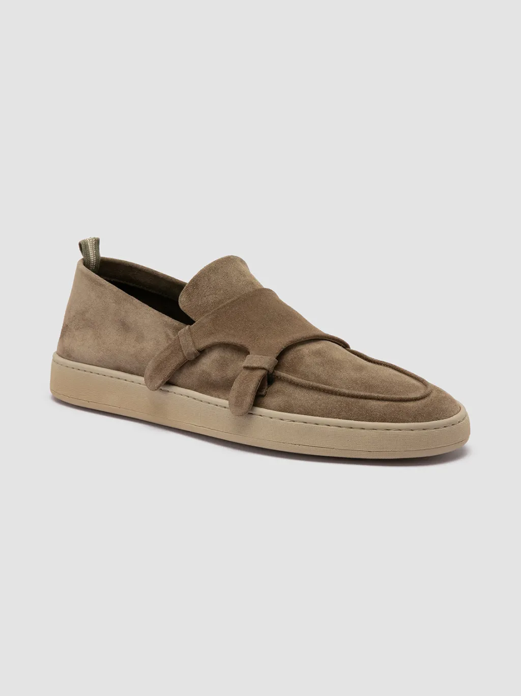 Officine Creative HERBIE 005 - Taupe Suede Low Top Sneakers