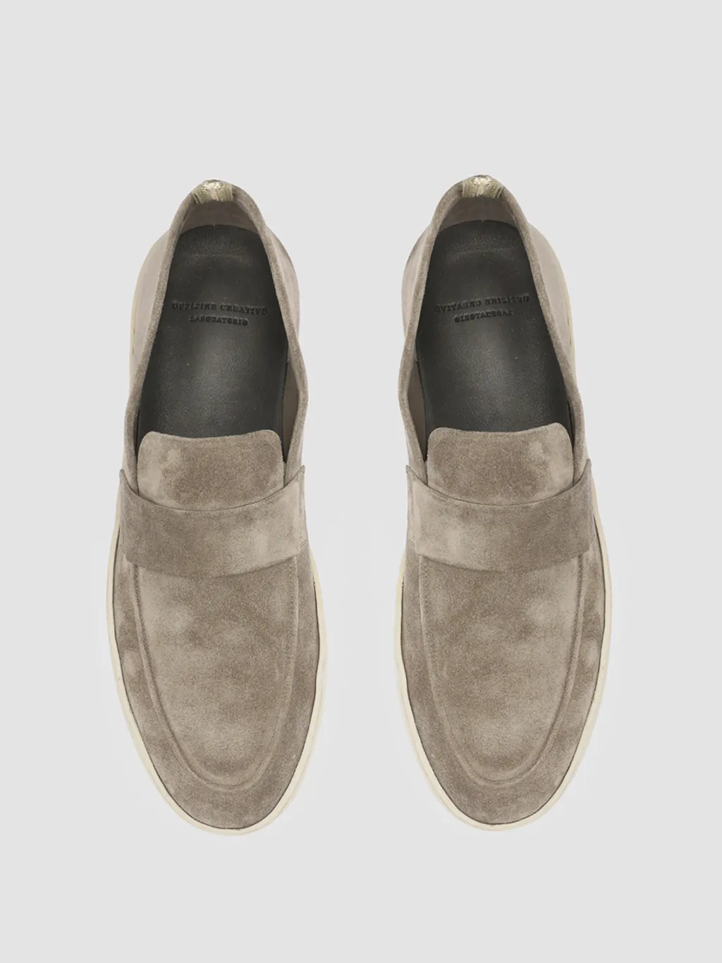 Officine Creative HERBIE 001 - Taupe Suede Penny Loafers
