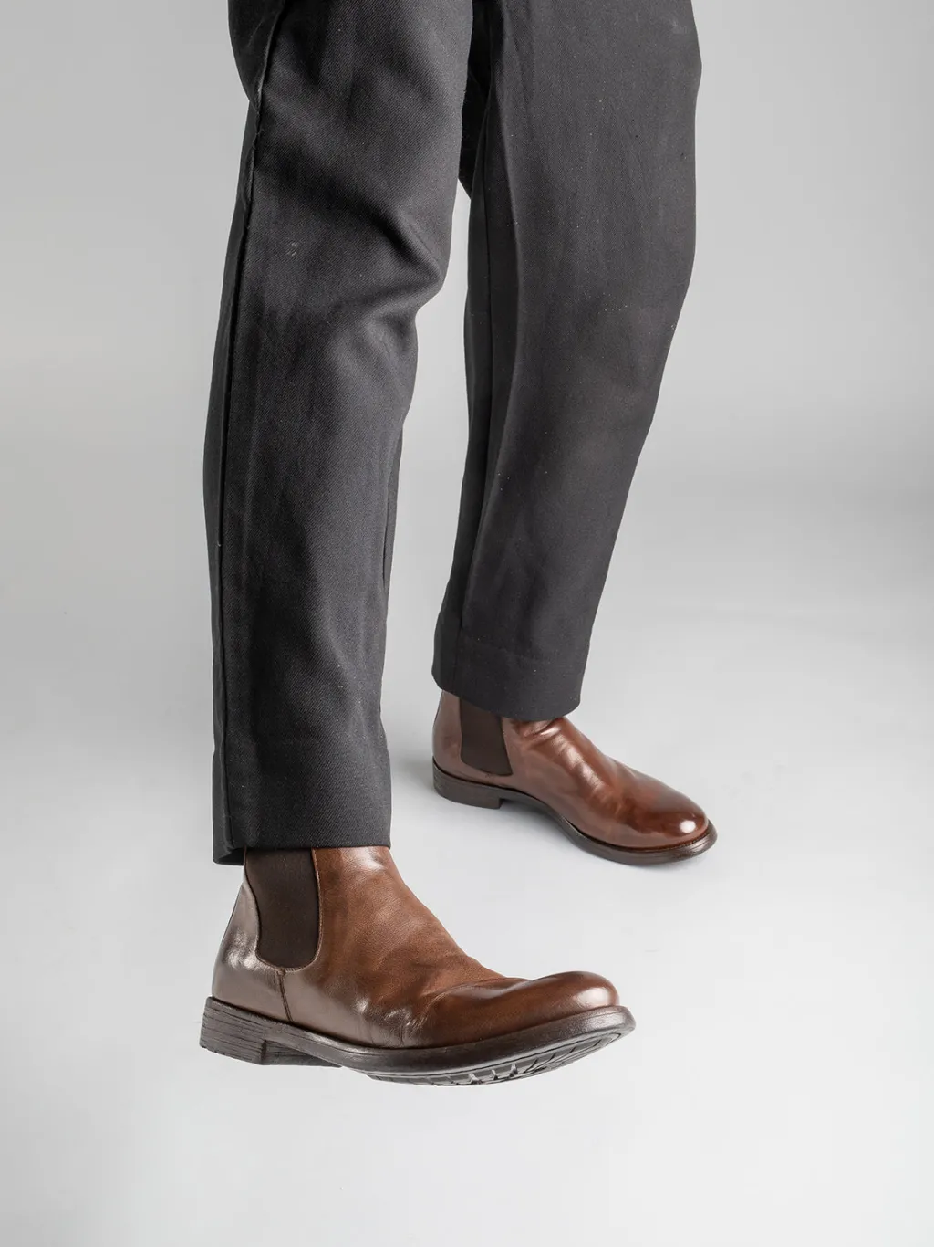 Officine Creative HIVE 007 - Brown Leather Chelsea Boots