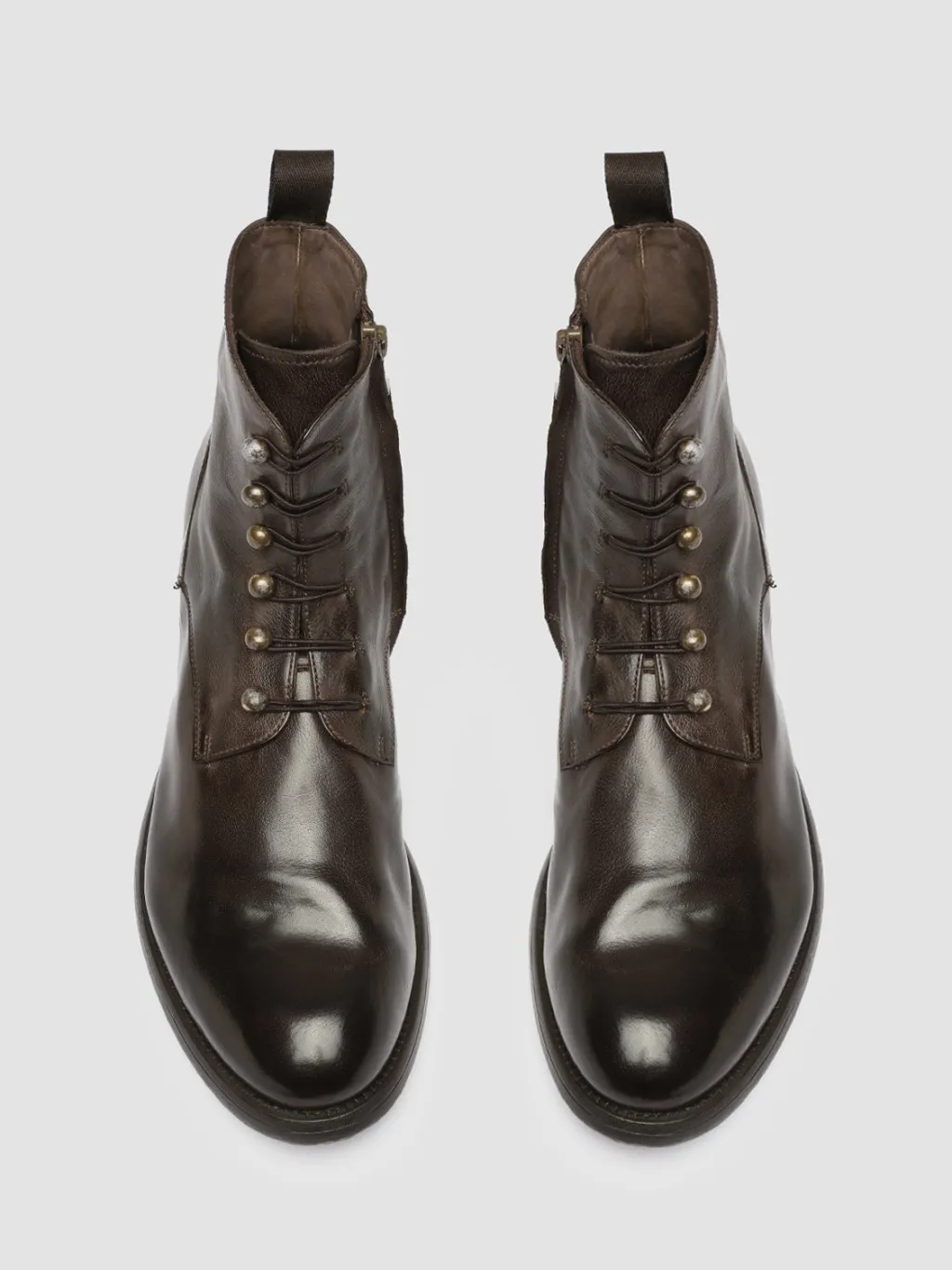 Officine Creative HIVE 051 - Brown Leather Zip Boots