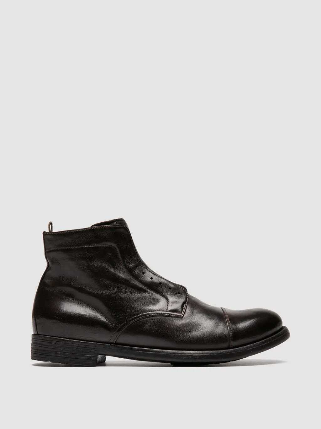 Officine Creative HIVE 005 - Brown Leather Zipped Boots