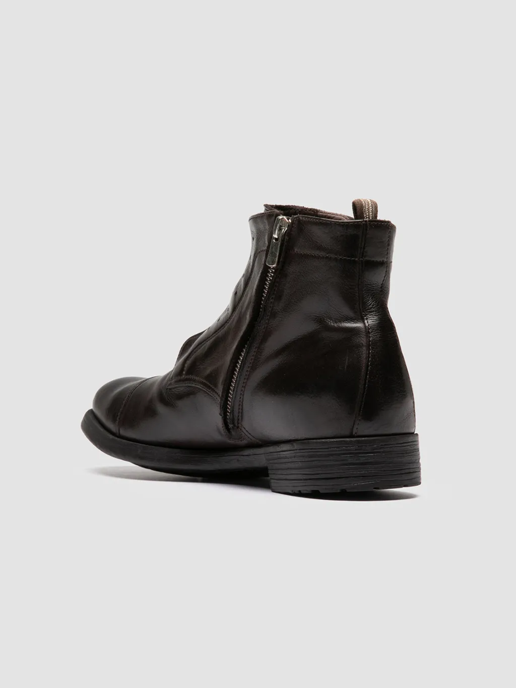 Officine Creative HIVE 005 - Brown Leather Zipped Boots