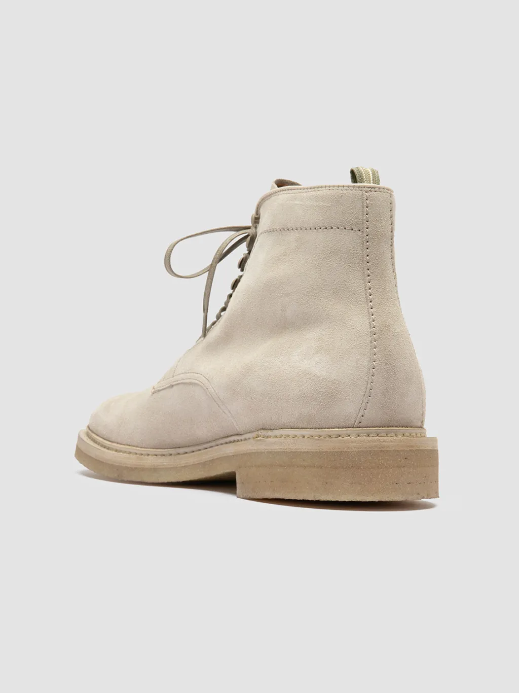 Officine Creative HOPKINS CREPE 116 - Ivory Suede Lace Up Boots