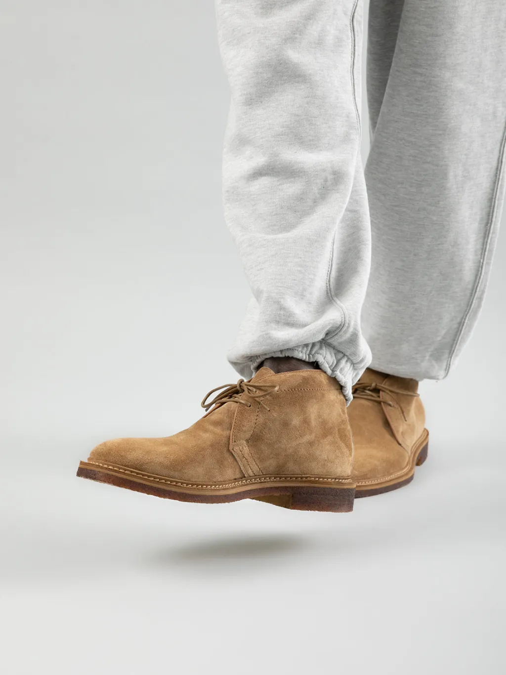 Officine Creative HOPKINS CREPE 114 - Taupe Suede Chukka Boots