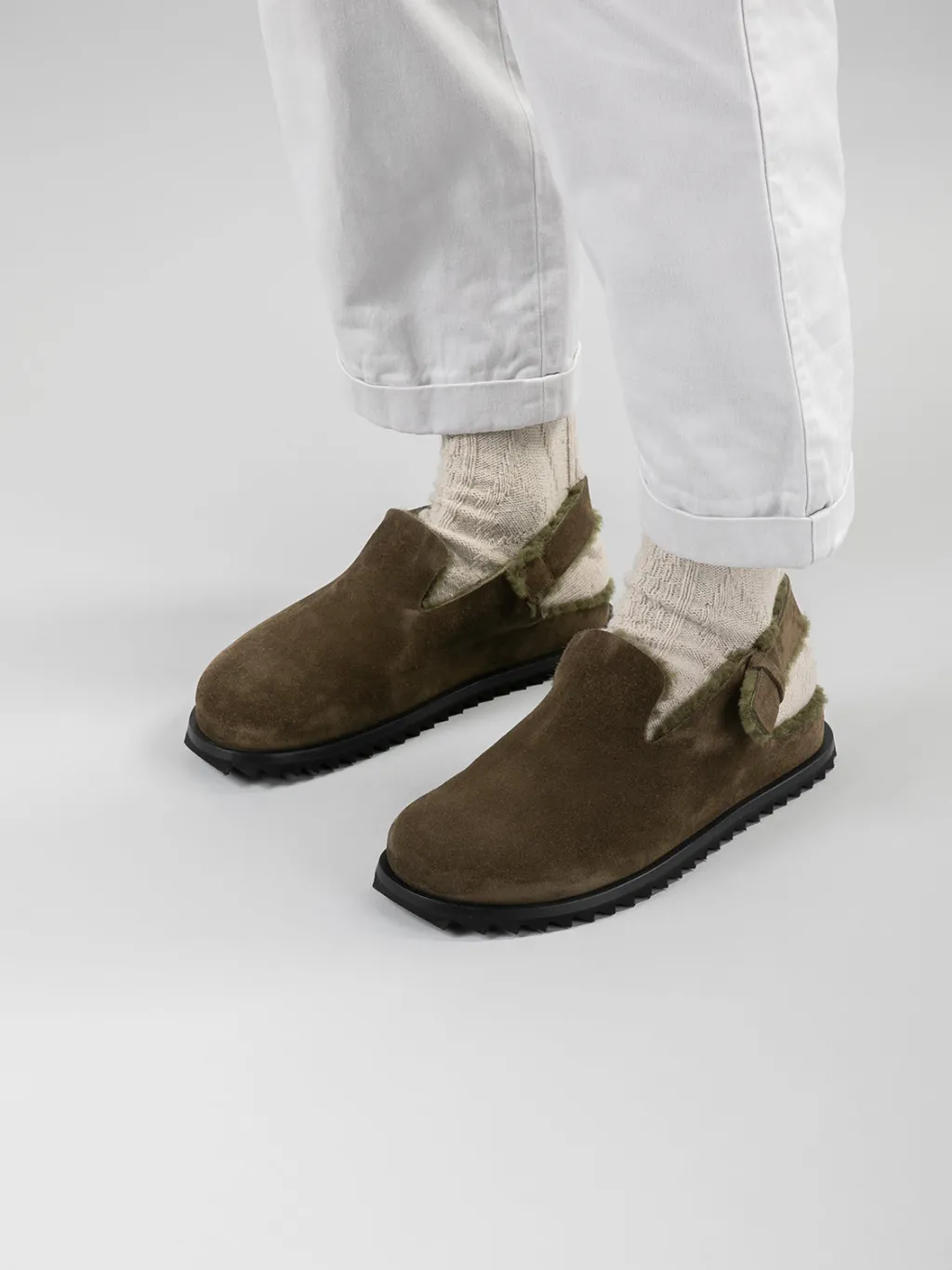 Officine Creative INTROSPECTUS 004 - Suede Back Strap Sandals