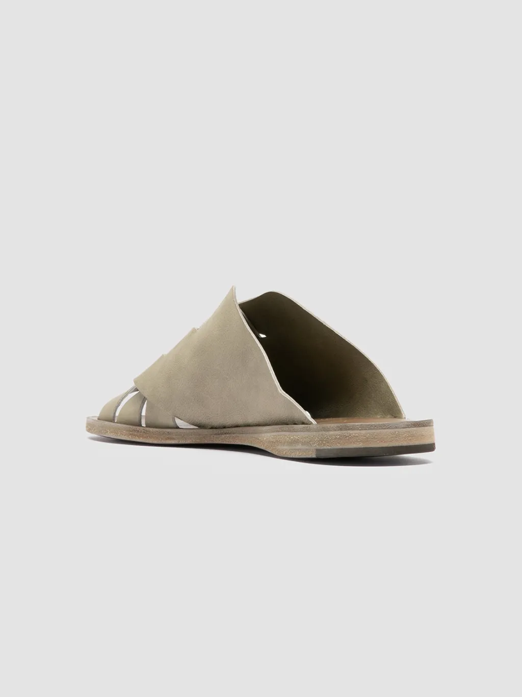 Women Officine Creative ITACA 049 - Green Leather Slide Sandals
