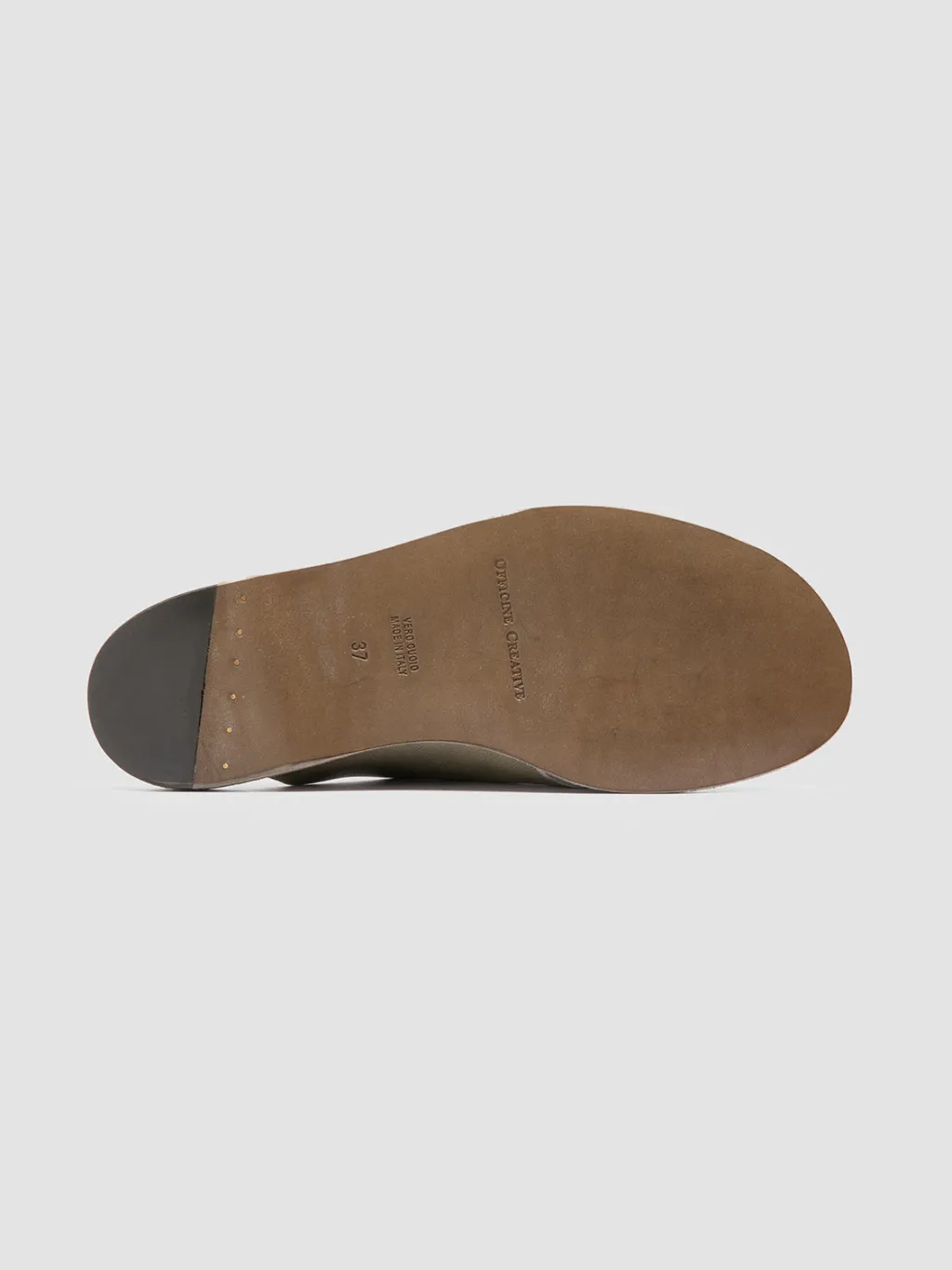 Women Officine Creative ITACA 049 - Green Leather Slide Sandals