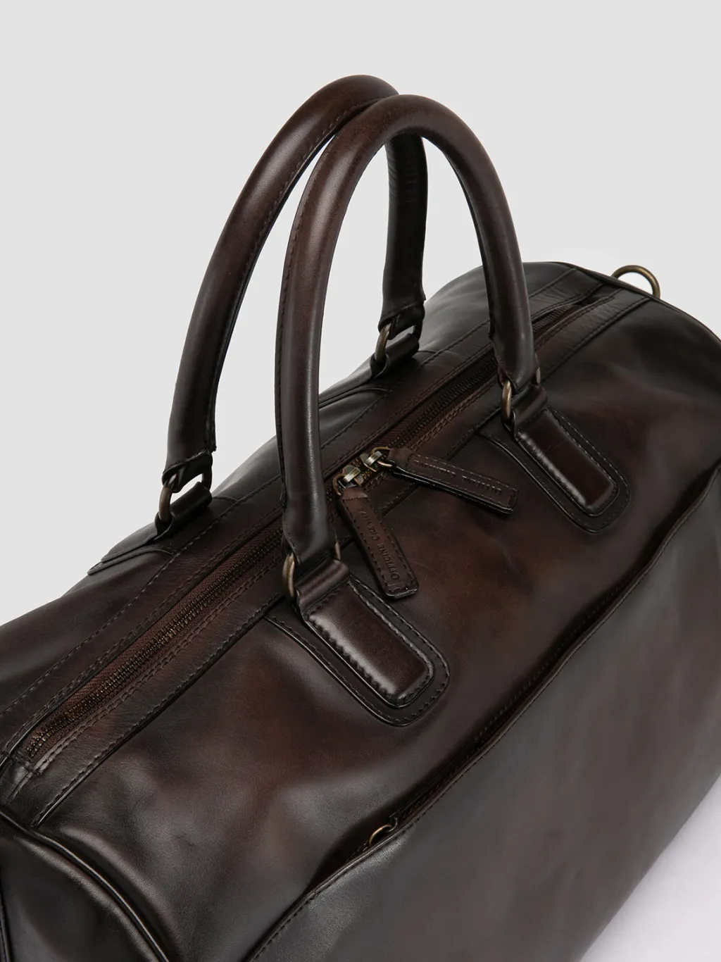 Officine Creative JEROME 001 - Brown Leather Travel Bag