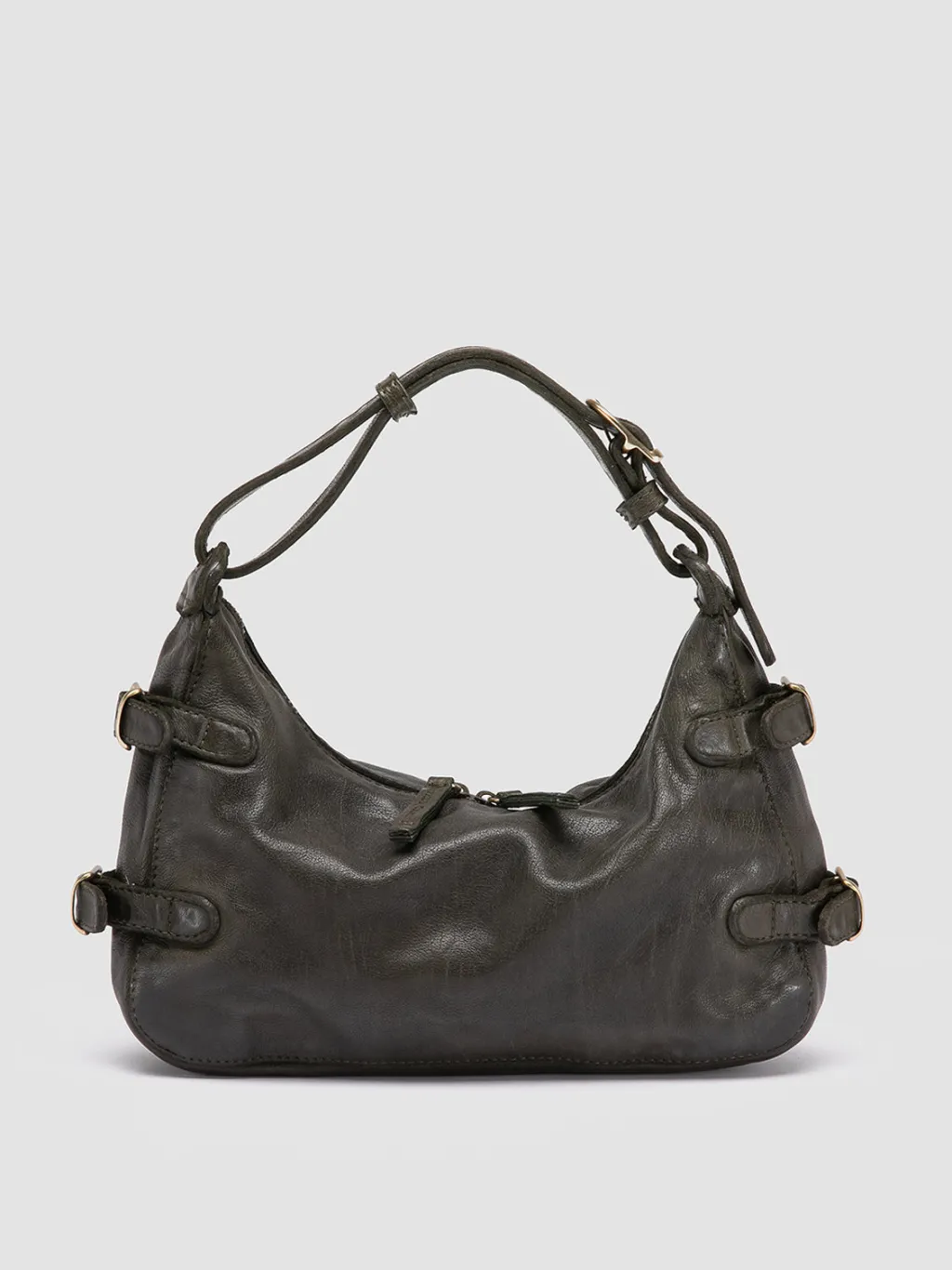 Women Officine Creative JULIE 009 - Green Leather Shoulder Bag