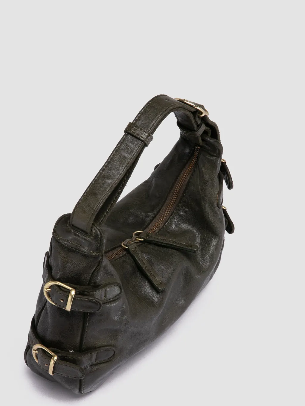Women Officine Creative JULIE 009 - Green Leather Shoulder Bag