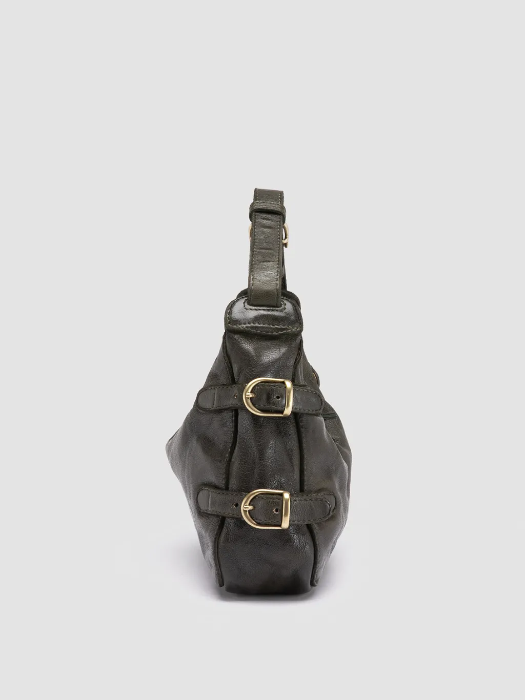 Women Officine Creative JULIE 009 - Green Leather Shoulder Bag