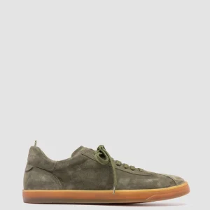 Officine Creative KARMA 015 - Green Suede Low Top Sneakers
