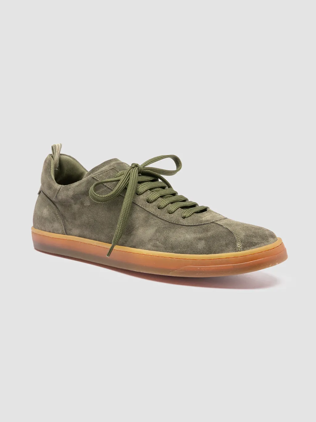 Officine Creative KARMA 015 - Green Suede Low Top Sneakers