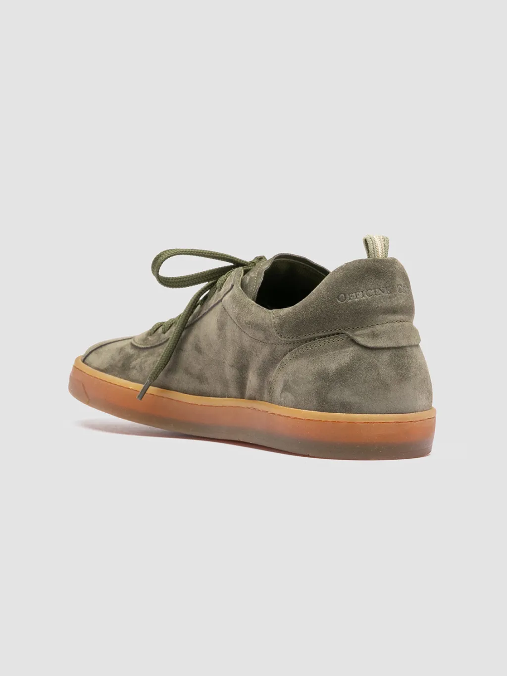 Officine Creative KARMA 015 - Green Suede Low Top Sneakers