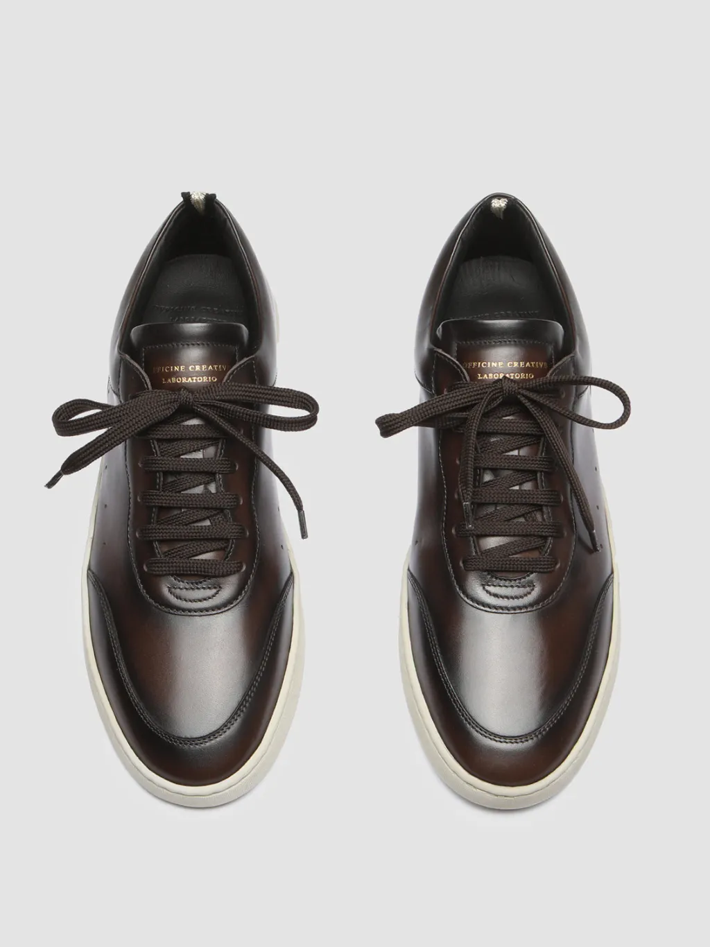 Officine Creative KRIS LUX 001 - Brown Leather Sneakers