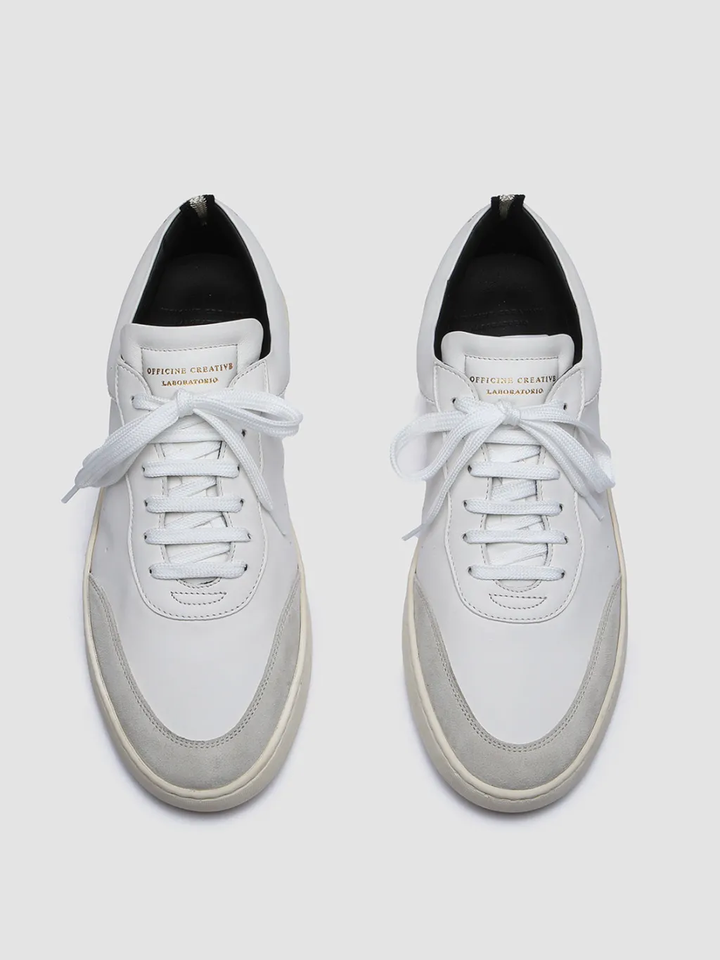Officine Creative KRIS LUX 001 - White Leather And Suede Sneakers