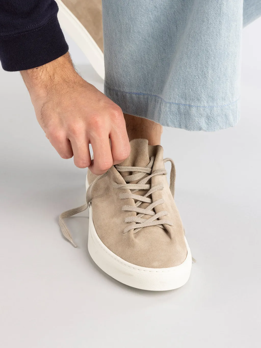 Officine Creative LEGGERA 001 - Brown Suede Low Top Sneakers