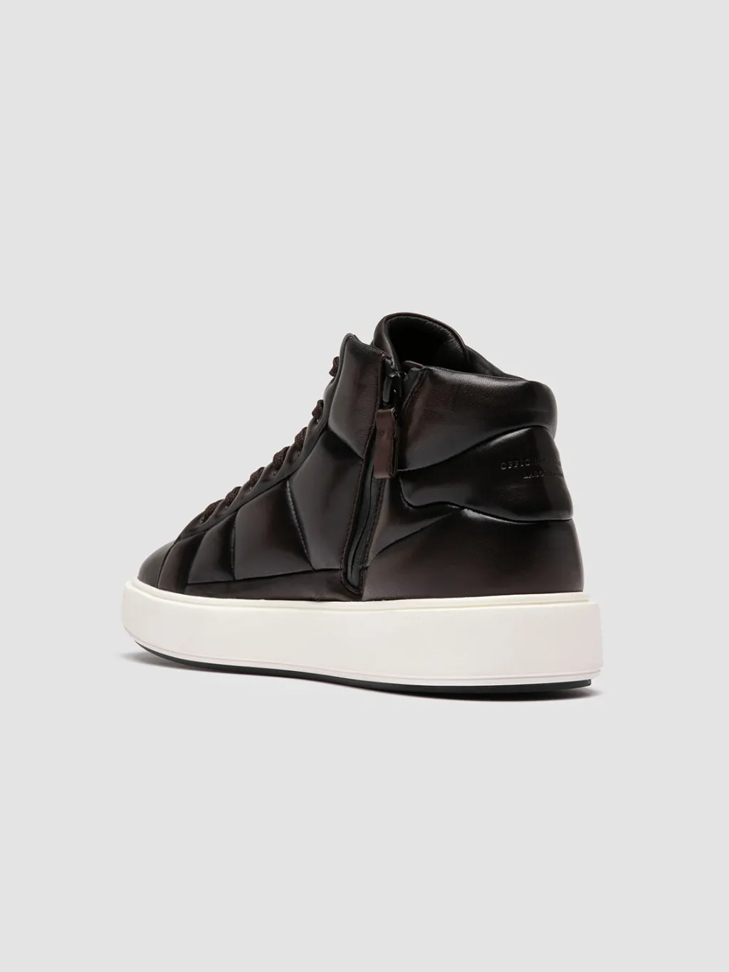 Officine Creative LEISURE 002 - Brown Leather High Top Sneakers