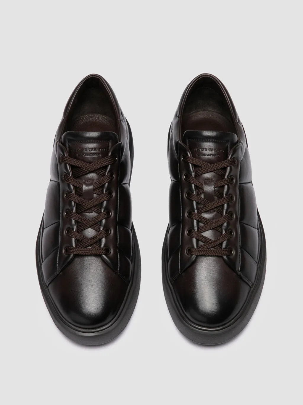 Officine Creative LEISURE 001 - Brown Leather Low Top Sneakers