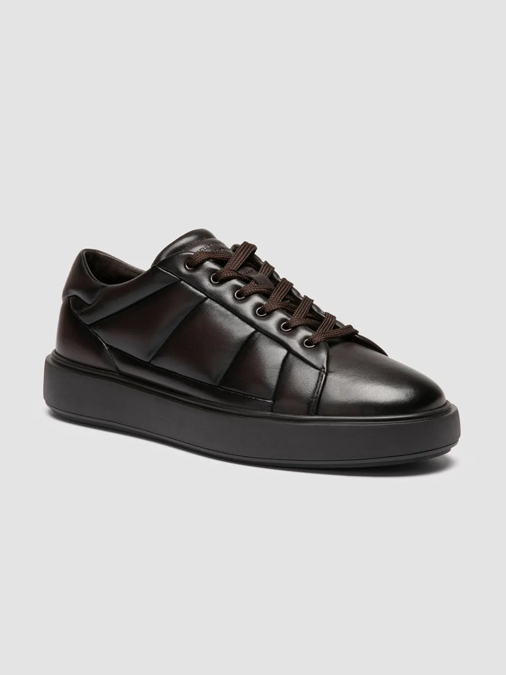 Officine Creative LEISURE 001 - Brown Leather Low Top Sneakers