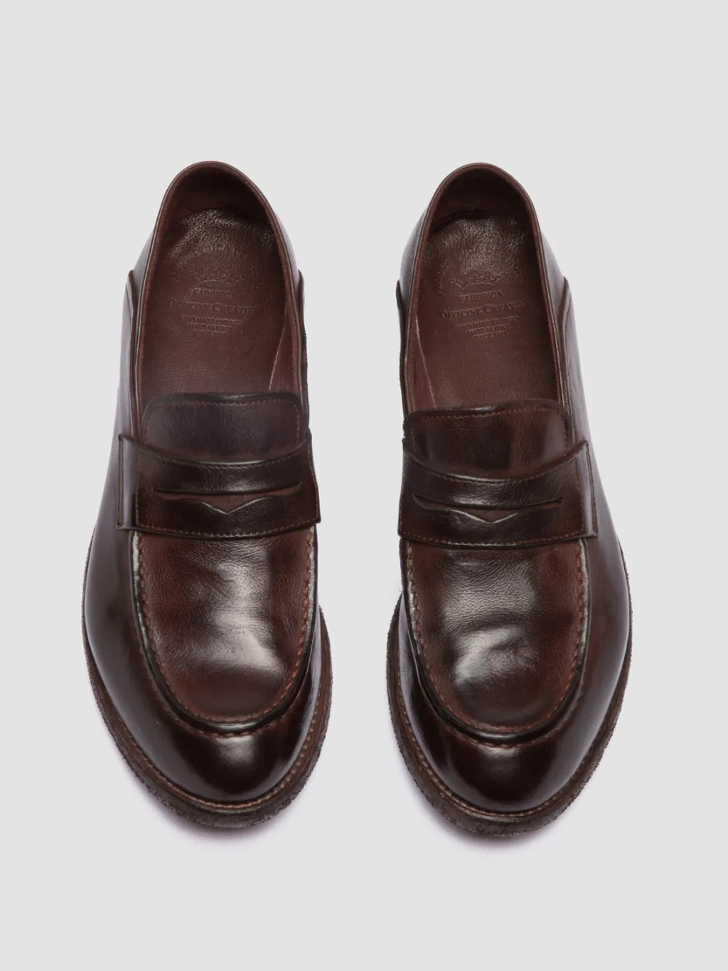 Women Officine Creative LEXIKON 140 - Brown Leather Penny Loafers
