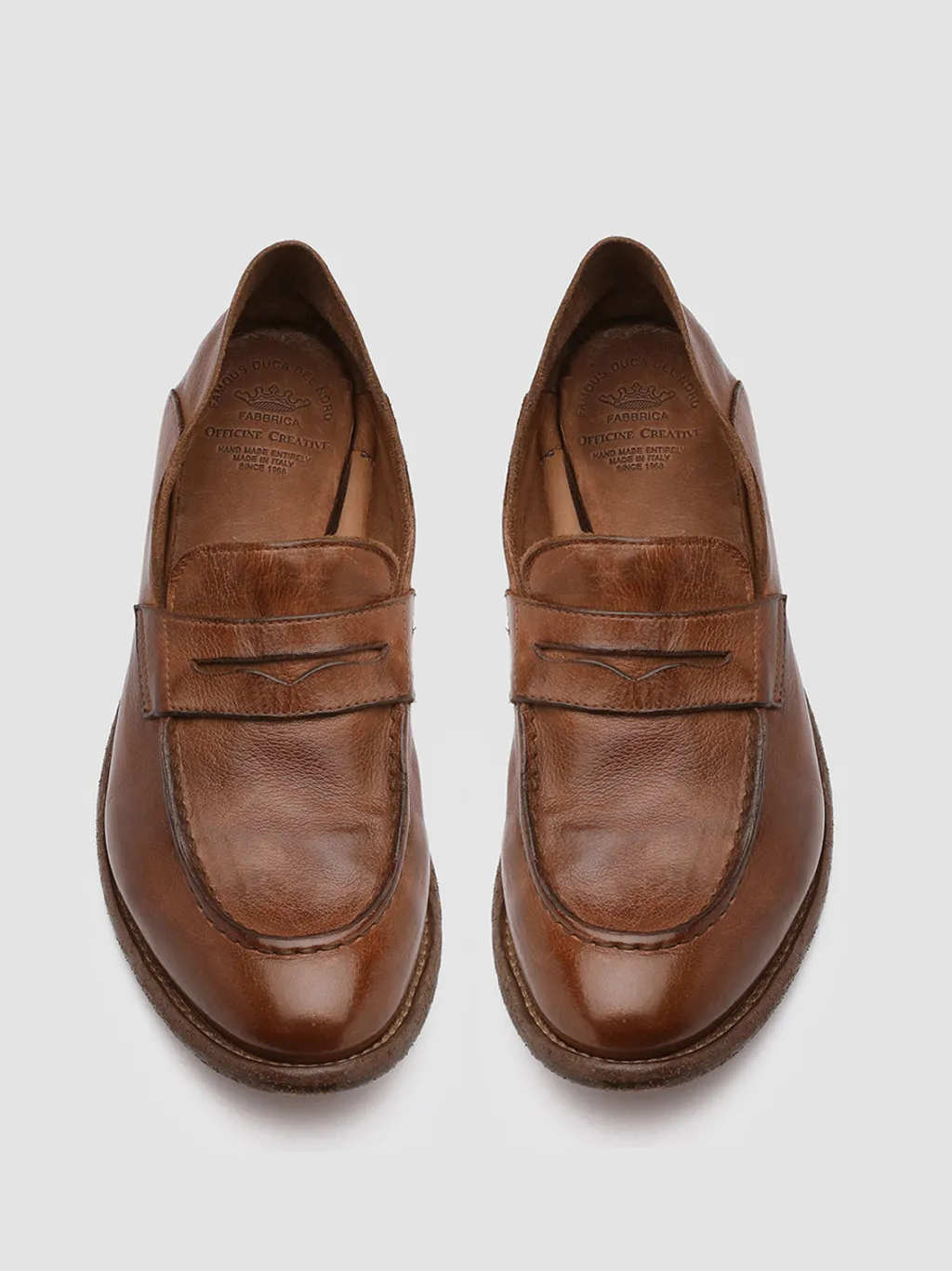 Women Officine Creative LEXIKON 516 - Brown Woven Leather Loafers