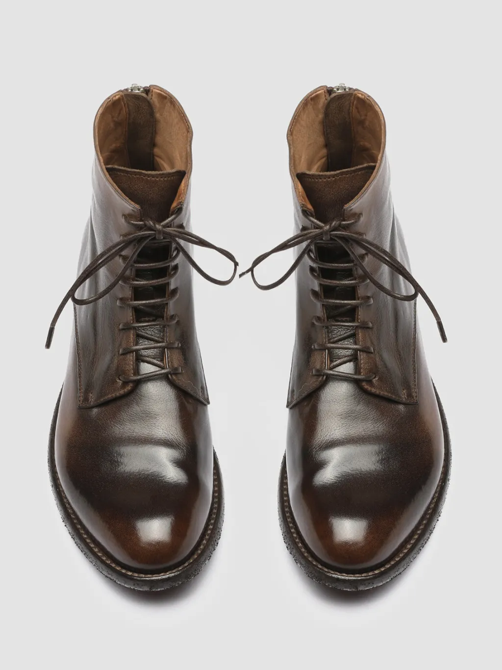 Women Officine Creative LEXIKON 123 - Brown Zipped Leather Ankle Boots