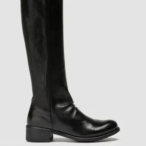 Women Officine Creative LIS 005 - Black Leather Zipped Boots