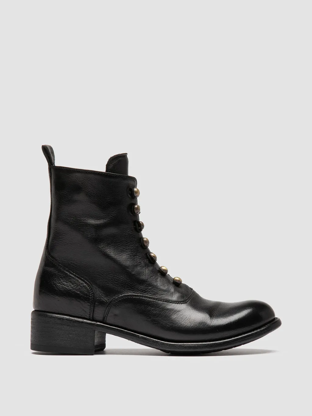 Women Officine Creative LIS 006 - Black Leather Zipped Boots